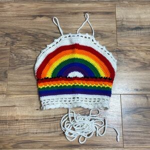 Women’s Homemade Crochet Rainbow Tanktop